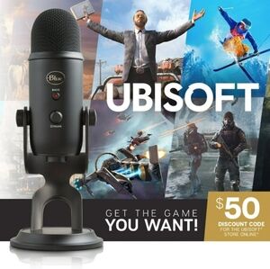 Blue Yeti Blackout USB Mic + $50 Ubisoft® Bundle